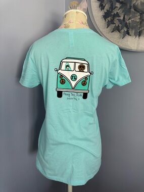 Next Level Apparel Siesta Key Aqua 'Hang Ten Dude' VW Van Graphic Tee